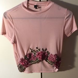 Pink crop top